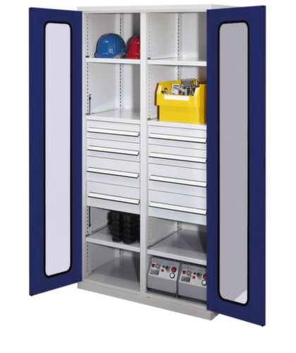 Kappes Zware doorkijk ven RasterPlan® sterkast extra diep + met midden scheidingswand, 8 lade(n)