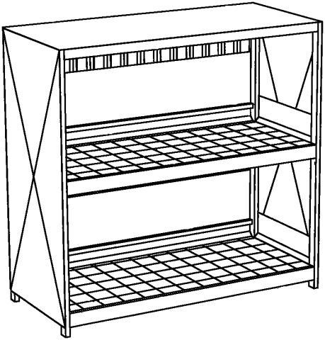 Lacont Stellingcontainer voor gevaarlijke stoffen voor maximaal 72 vaten van 200 liter