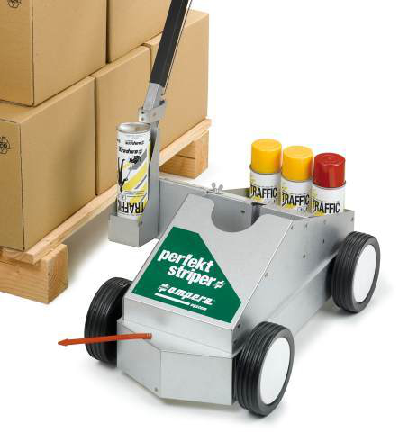 a.m.p.e.r.e. Vloermarkeerinrichting voor spuitverf
