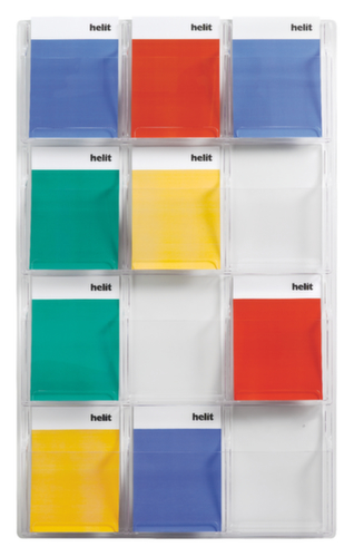 helit Wandfolderhouder "the clearly", 12 planken, onderstel transparant