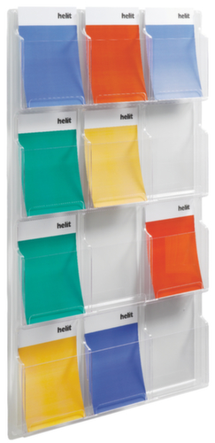 helit Wandfolderhouder "the clearly", 12 planken, onderstel transparant