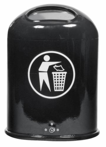 Ovale afvalbak voor buiten