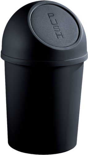 helit Push-afvalbak, 13 l, zwart