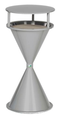 VAR Staande asbak, vergelijkbaar met RAL 9006 blank aluminium
