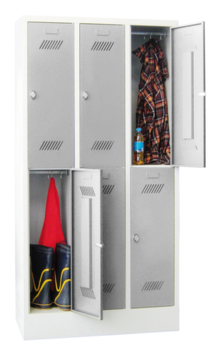 PAVOY Dubbele garderobekast Basis met 3x2 vakken, vakbreedte 300 mm