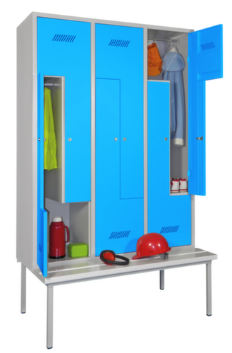 PAVOY Z-garderobekast Basis met bank + 6 vakken, vakbreedte 400 mm