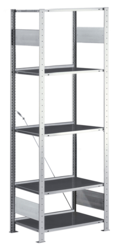 META Inhaakstelling, hoogte x breedte x diepte 2000 x 806 x 336 mm, 5 legborden