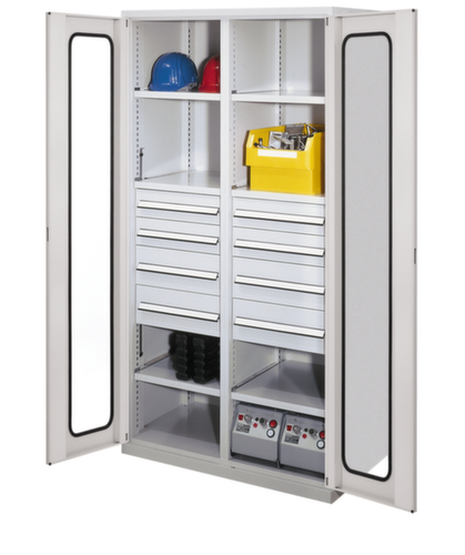 Kappes Zware doorkijk ven RasterPlan® sterkast extra diep + met midden scheidingswand, 8 lade(n)