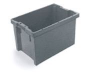 Draaistapelbak, grijs, inhoud 65 l