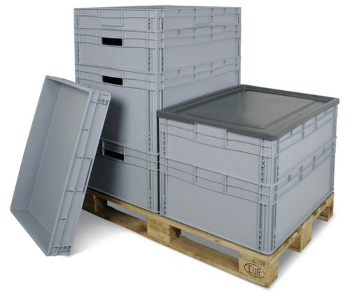 Euronorm-stapelbakken, grijs, inhoud 130 l