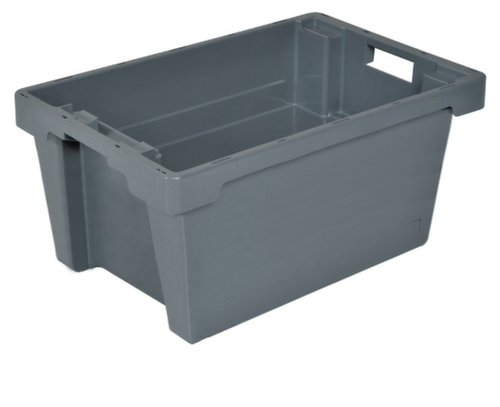 Euronorm-draaistapelbak, grijs, inhoud 60 l