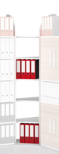 Kantoor zelfbouw hoekplank, breedte 620 mm, 6 legborden