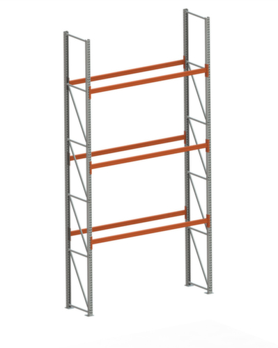META Palletstelling MULTIPAL voor 8 pallets, 2870 mm breed, 4 opslagniveaus
