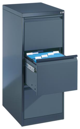 C+P Hangmappenkast met handvatten, 3 uittrekelementen, RAL7021 zwartgrijs/RAL7021 zwartgrijs