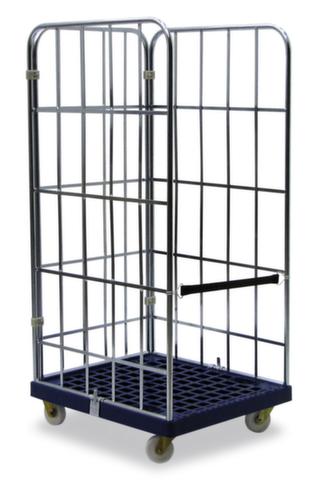 Rolcontainer met kunststof platform L x B 815 x 724 mm, draagvermogen 500 kg