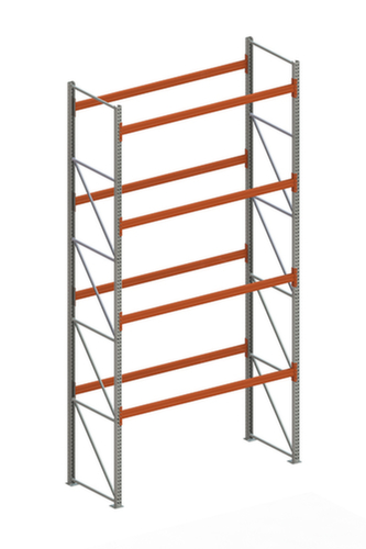 META Palletstelling MULTIPAL voor 15 pallets, 2870 mm breed, 5 opslagniveaus