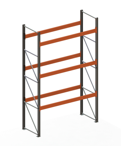 META Palletstelling MULTIPAL voor 12 pallets, 2870 mm breed, 4 opslagniveaus