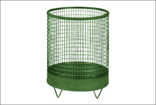 Draadgaasbak met gesloten bodem, 63 l, RAL6010 grasgroen