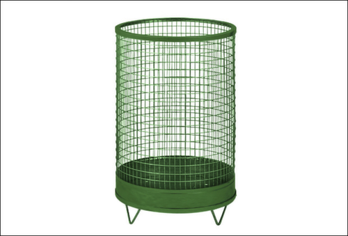 Draadgaasbak met gesloten bodem, 75 l, RAL6010 grasgroen