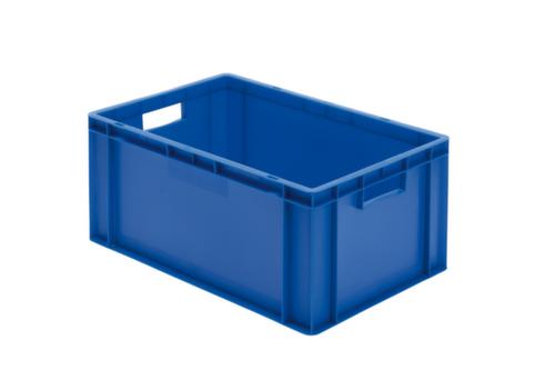 Euronorm-stapelbak gesloten wanden + bodem, blauw, inhoud 51 l