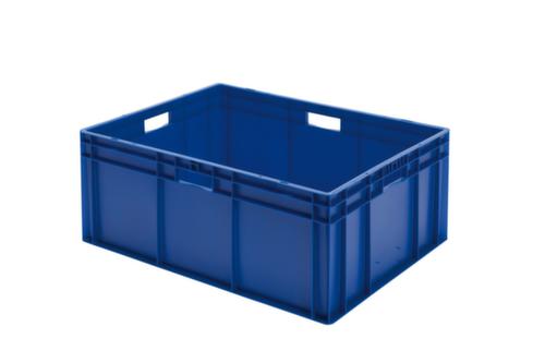 Euronorm-stapelbak gesloten wanden + bodem, blauw, inhoud 127 l