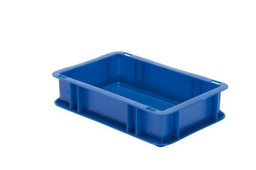Euronorm-stapelbak gesloten wanden + bodem, blauw, inhoud 2,7 l