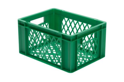 Euronorm-stapelbak geperforeerde wanden + bodem, groen, inhoud 19 l