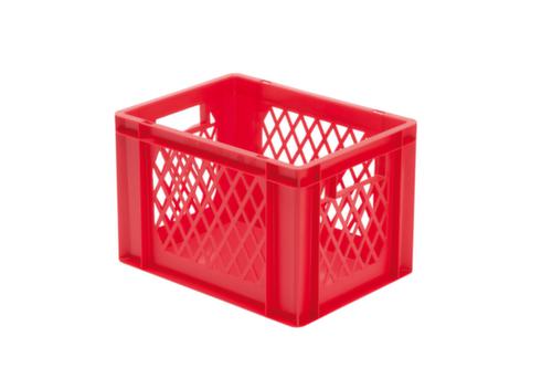 Euronorm-stapelbak geperforeerde wanden, rood, inhoud 24 l