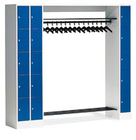 C+P Locker met kapstok Classic met 15 vakken, breedte 2760 mm