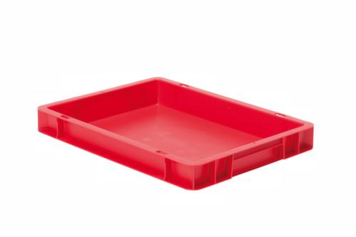 Euronorm-stapelbak gesloten wanden + bodem, rood, inhoud 4,5 l
