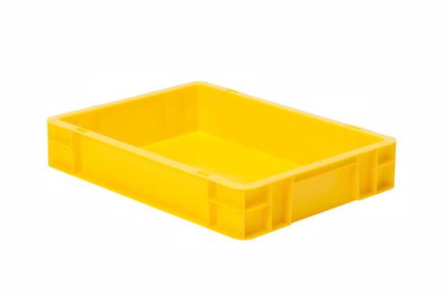 Euronorm-stapelbak gesloten wanden + bodem, geel, inhoud 7 l