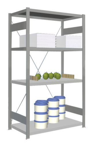 hofe RVS inhaakstelling, hoogte x breedte x diepte 1750 x 1060 x 535 mm, 4 legborden