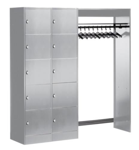 C+P Locker met kapstok Classic met 10 vakken + hoedenplank + schoenenrooster, breedte 1850 mm