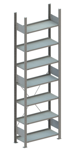 META Inhaakstelling, hoogte x breedte x diepte 2500 x 806 x 336 mm, 7 legborden