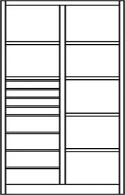 C+P Systeemkast ERGO lichtgrijs, breedte 1200 mm