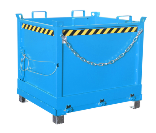 Bauer 3-voudig stapelbare bodemklepcontainer tot 2 m³ in RAL 5012 lichtblauw