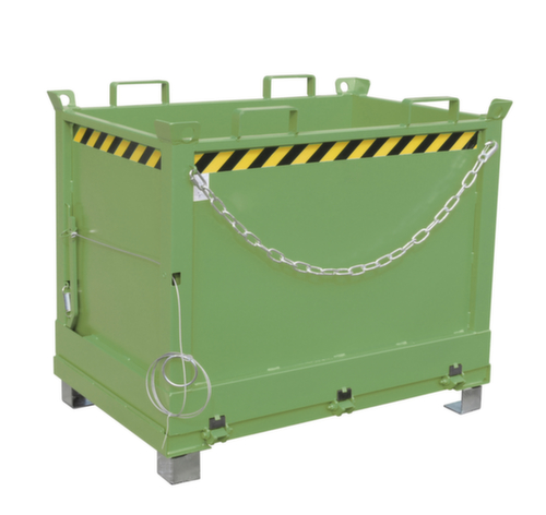 Bauer 3-voudig stapelbare bodemklepcontainer tot 2 m³ in RAL6011 resedagroen