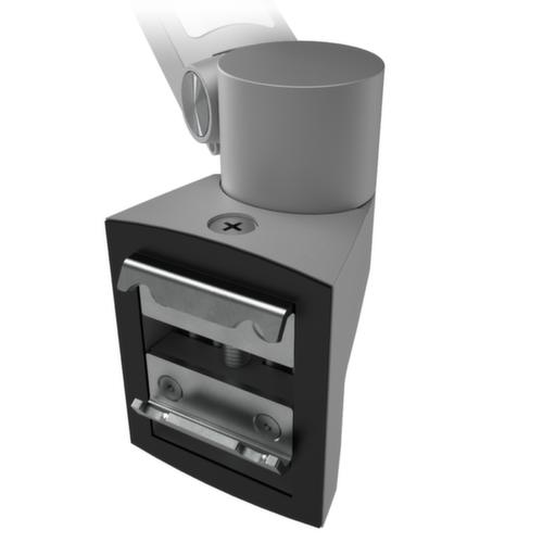 In hoogte en diepte verstelbare monitorarm ViewLite Plus voor railmontage