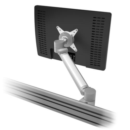 In hoogte en diepte verstelbare monitorarm ViewLite Plus voor railmontage