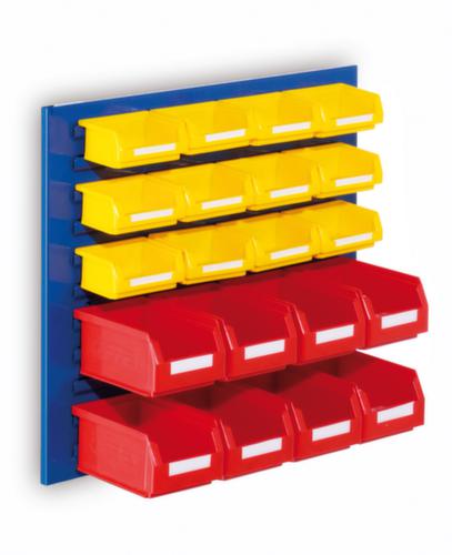 Sleufplaat met zichtbakken, hoogte x breedte 450 x 500 mm, RAL7035 lichtgrijs