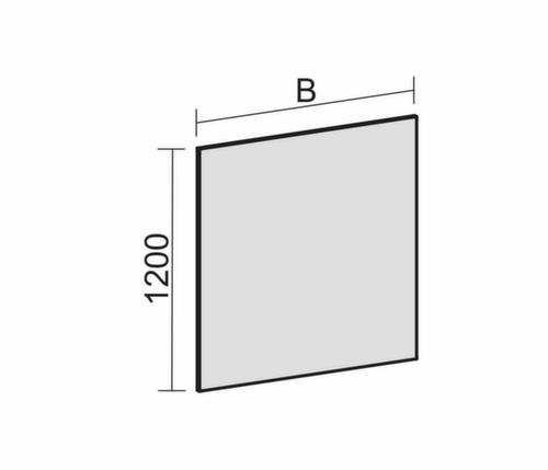 Gera Scheidingswand Pro BasicLine, hoogte x breedte 1200 x 800 mm, wand rood