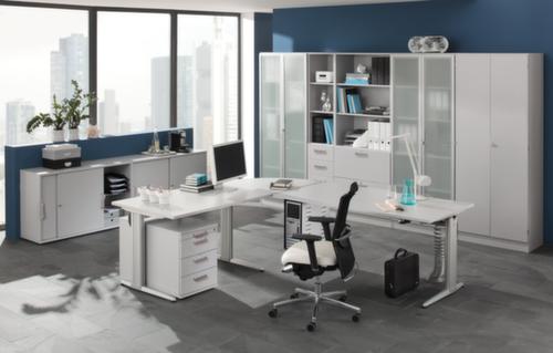 Verrijdbaar ladeblok Up and Down, 3 lade(n), grijs/grijs