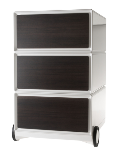 Paperflow Verrijdbaar ladeblok easyBox, 3 lade(n), wit/zijwand