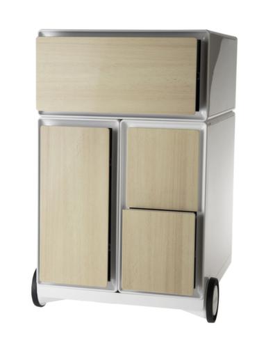 Paperflow Rolcontainer easyBox met HR uittrekbaar, 3 lade(n), wit/beuken