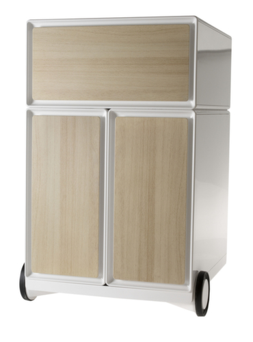 Paperflow Rolcontainer easyBox met HR uittrekbaar, 1 lade(n), wit/beuken