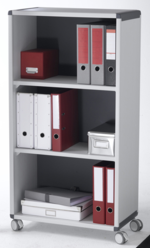 Paperflow Transportwagen met vakken, grijs/antraciet