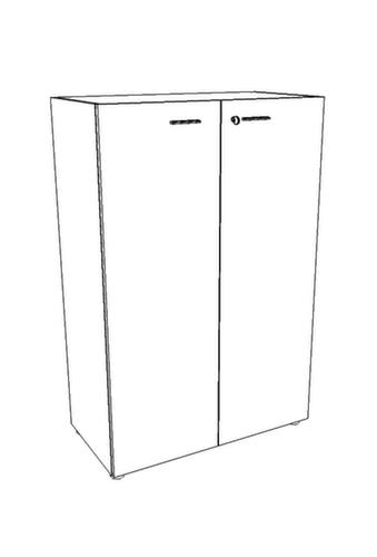 Quadrifoglio Kast met openslaande deuren T45 met dubbele openslaande deur, 3 ordnerhoogten, wit/olm