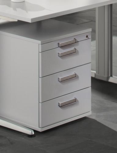 Verrijdbaar ladeblok Up and Down, 3 lade(n), grijs/grijs