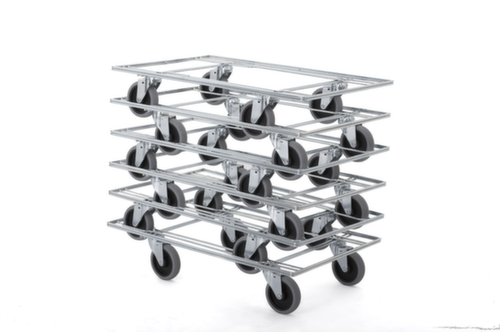 Transportrol met open hoekraam, draagvermogen 200 kg, elastiek banden