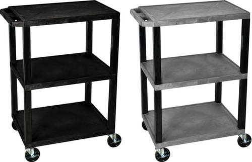 Kunststof etagewagen 610x460 mm, draagvermogen 150 kg, 3 etages